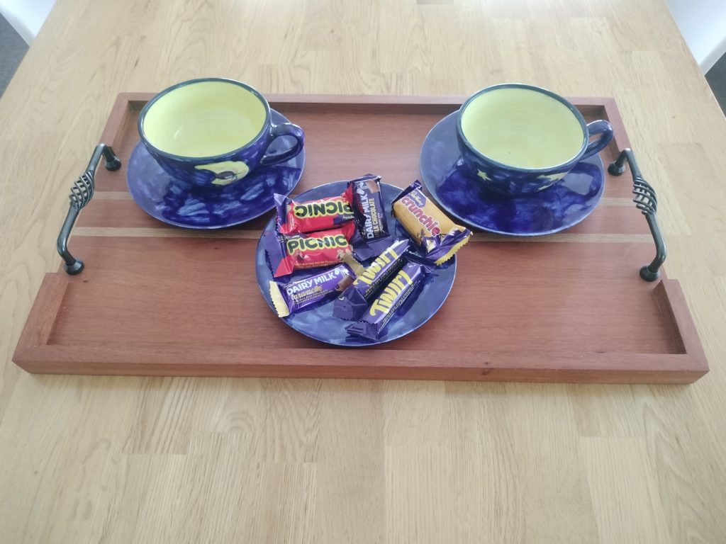Teak with Oak Detailing Ploughman's Serving Tray